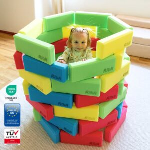 RIWI® MINI меки блокове за строене и активна игра – 24 бр.