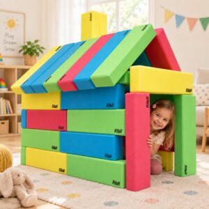 RIWI® XXL големи меки блокове за строене и активна игра – 24 бр.